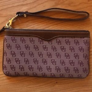 Dooney & Bourke Brown/Purple Wristlet